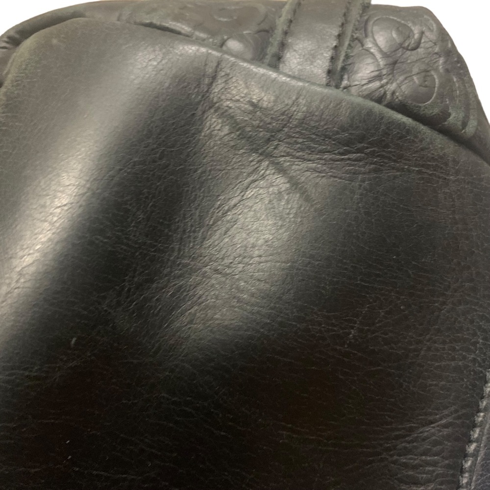 The Sak  Leather Black shoulder bag with gold hardware and design print black!! - Picture 14 of 15